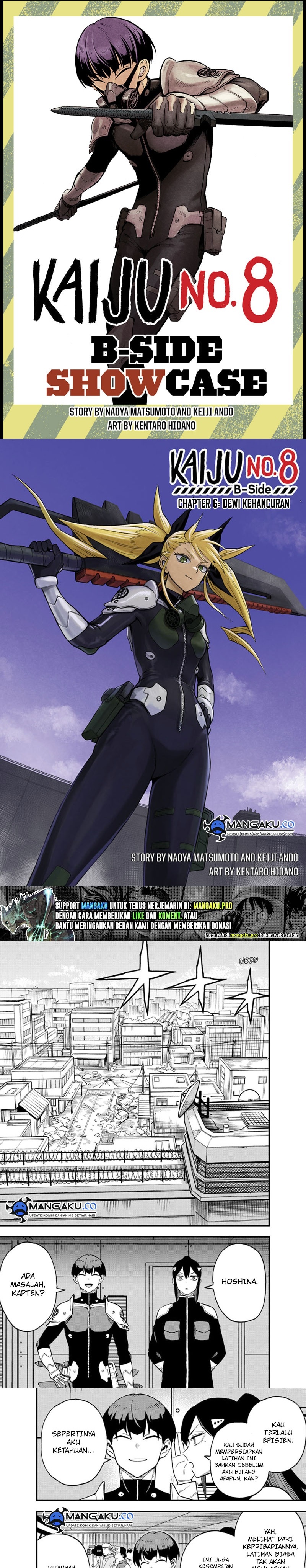 Halaman 1 dari Kaijuu 8-gou: side B Chapter 6