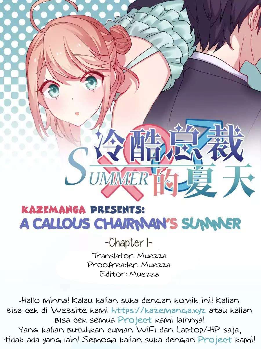 Halaman 1 dari A Callous Chairman’s Summer Chapter 1