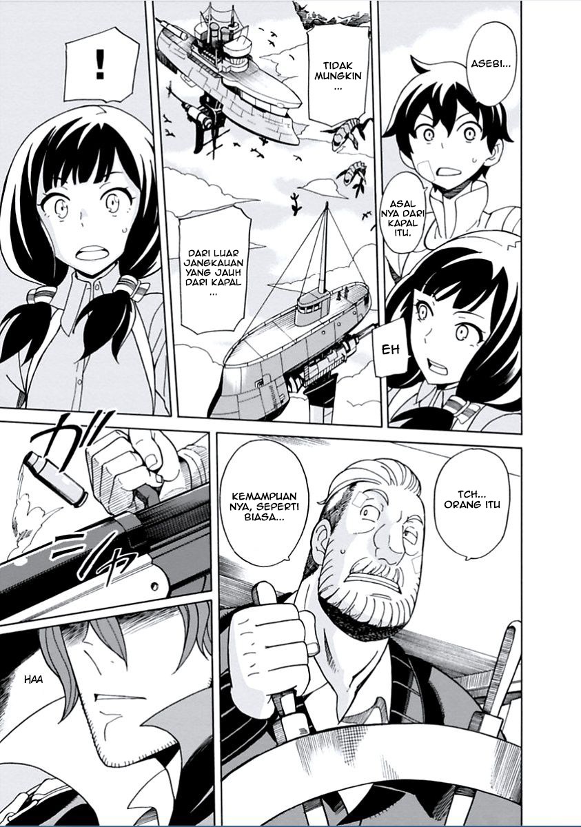 Halaman 13 dari Asebi to Sora Sekai no Boukensha Chapter 7