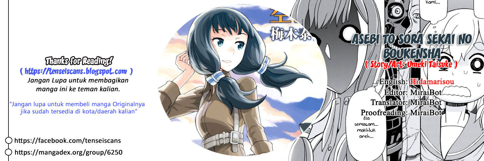 Halaman 30 dari Asebi to Sora Sekai no Boukensha Chapter 8