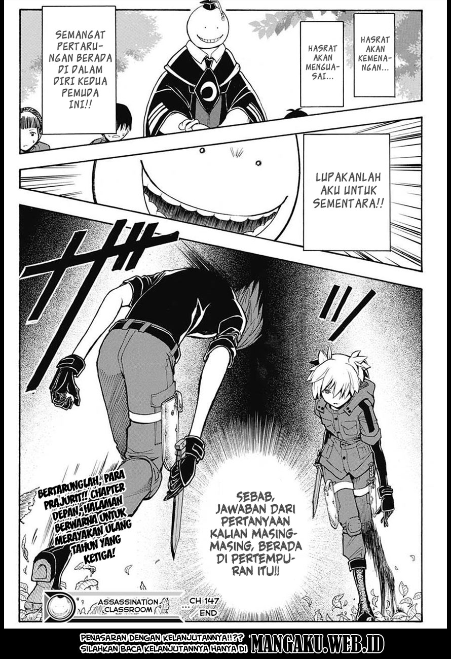 Halaman 22 dari Ansatsu Kyoushitsu Chapter 147