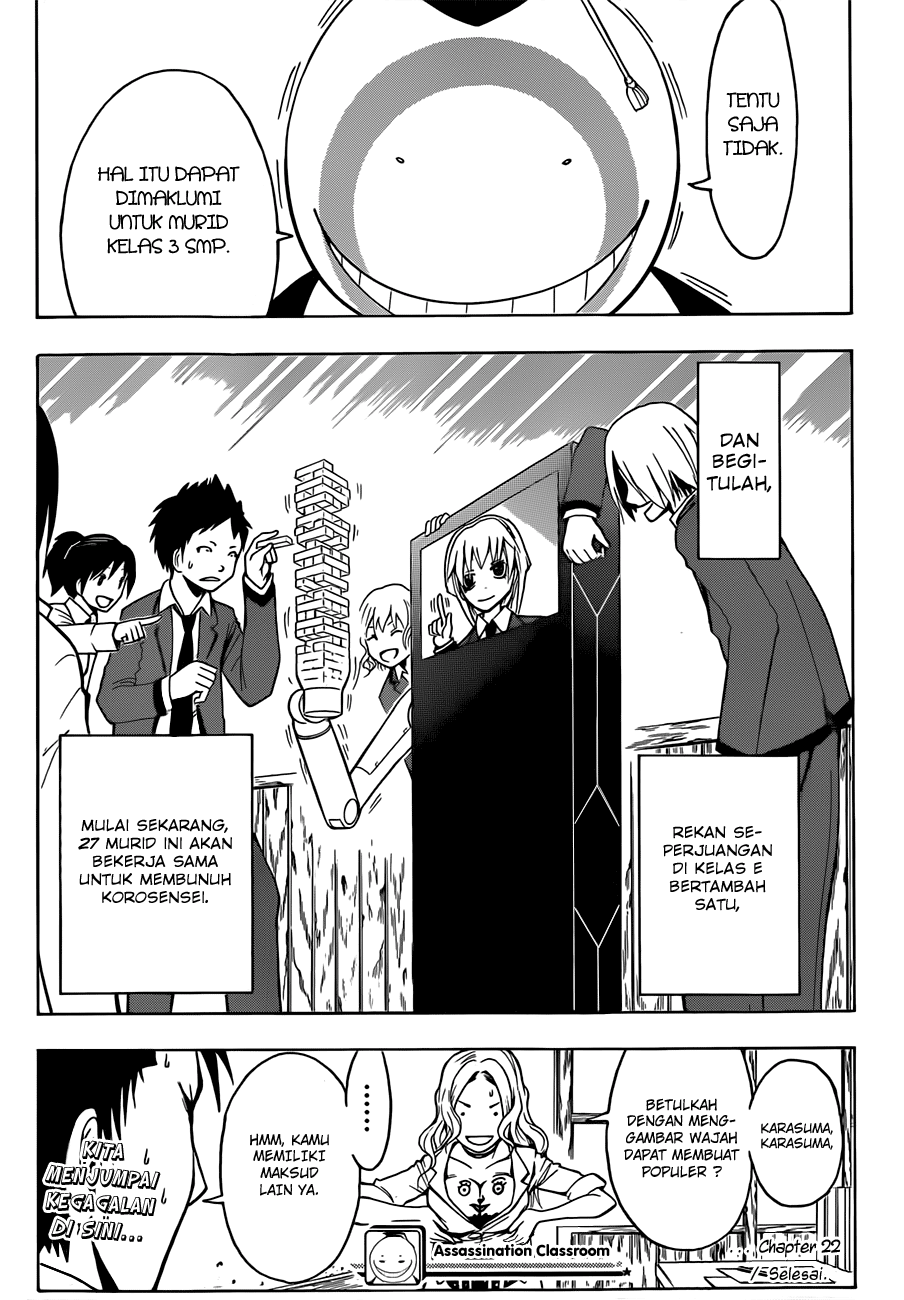 Halaman 20 dari Ansatsu Kyoushitsu Chapter 22