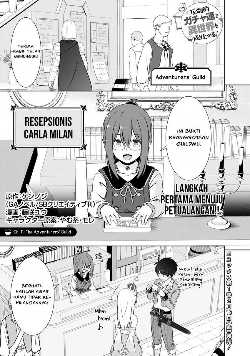 Halaman 2 dari Attouteki Gacha Un de Isekai o Nariagaru! Chapter 11