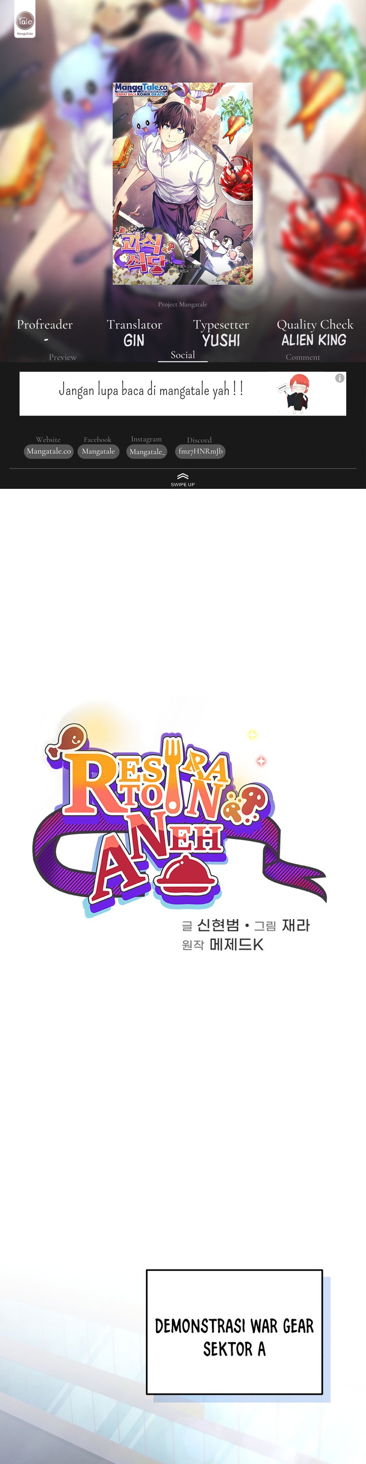 Halaman 1 dari Bizzare Restaurant Chapter 43