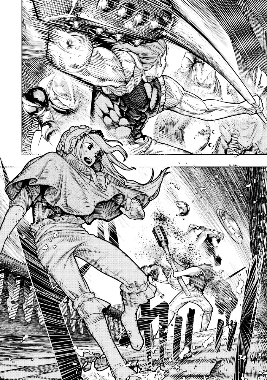 Halaman 21 dari Blood-crawling Princess of a ruined Country Chapter 11