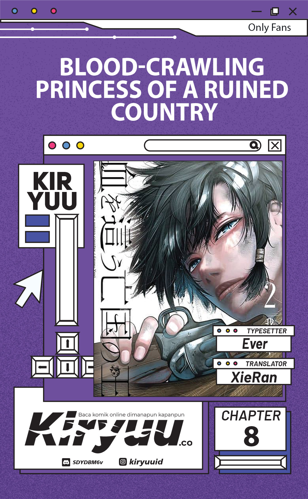 Halaman 1 dari Blood-crawling Princess of a ruined Country Chapter 8