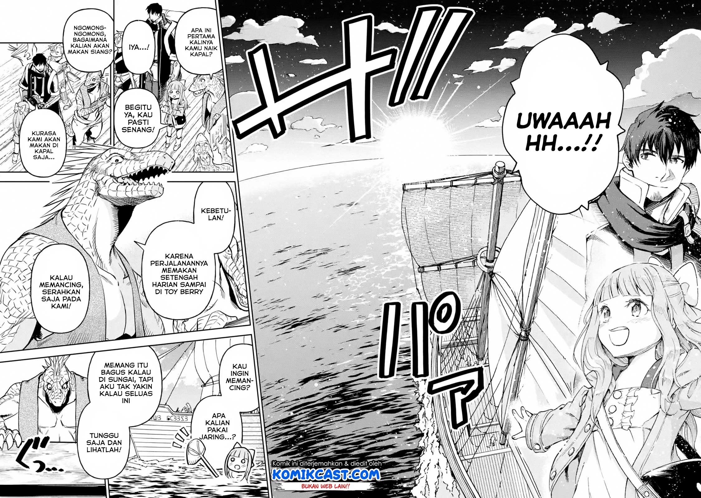 Halaman 4 dari Boukensha License o Hakudatsusareta Ossan Dakedo, Manamusume ga Dekita node Nonbiri Jinsei o Ouka Suru Chapter 14.2