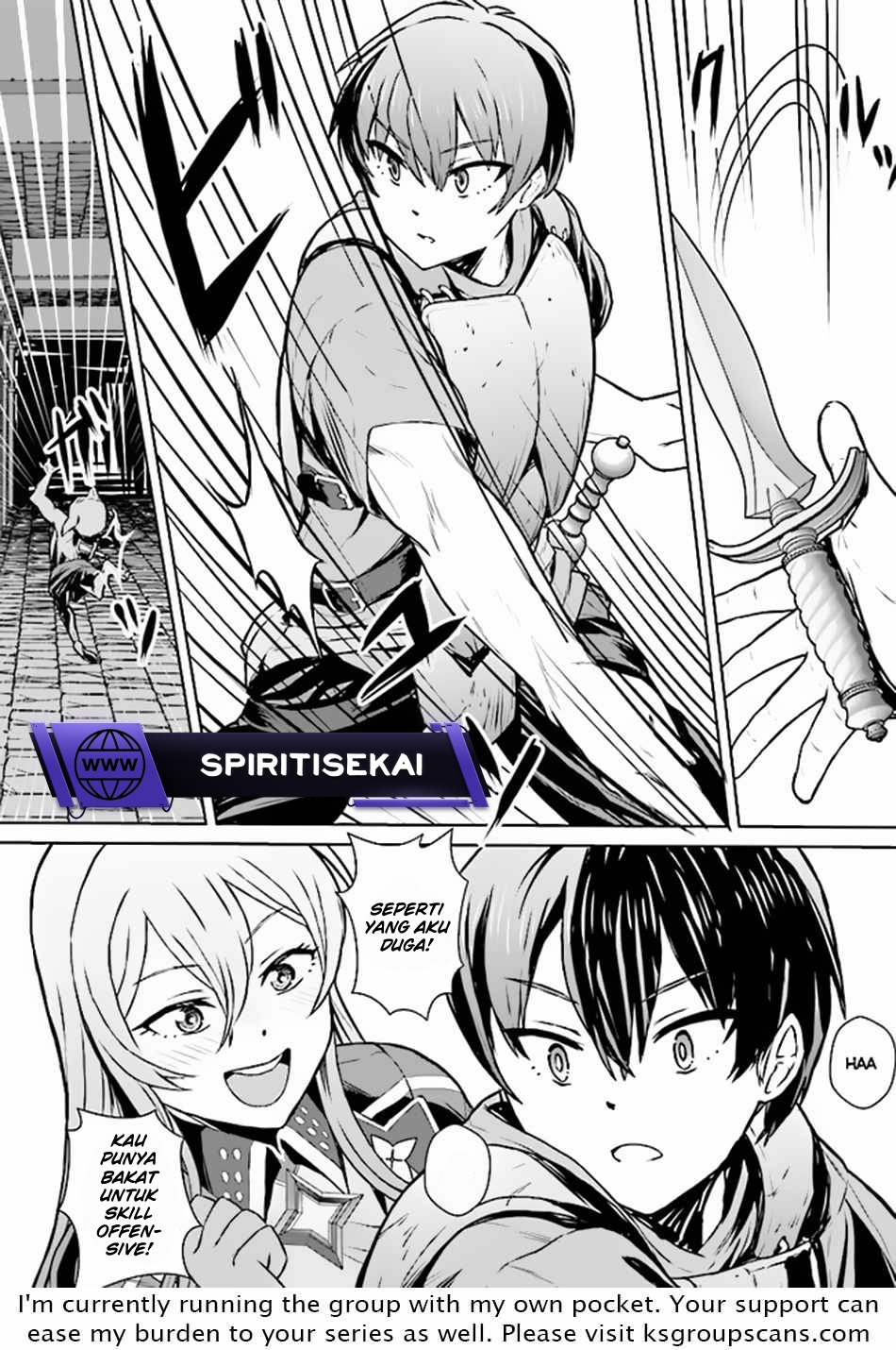 Halaman 19 dari Chuusotsu Tansakusha no Nariagari Eiyuutan Chapter 2.1