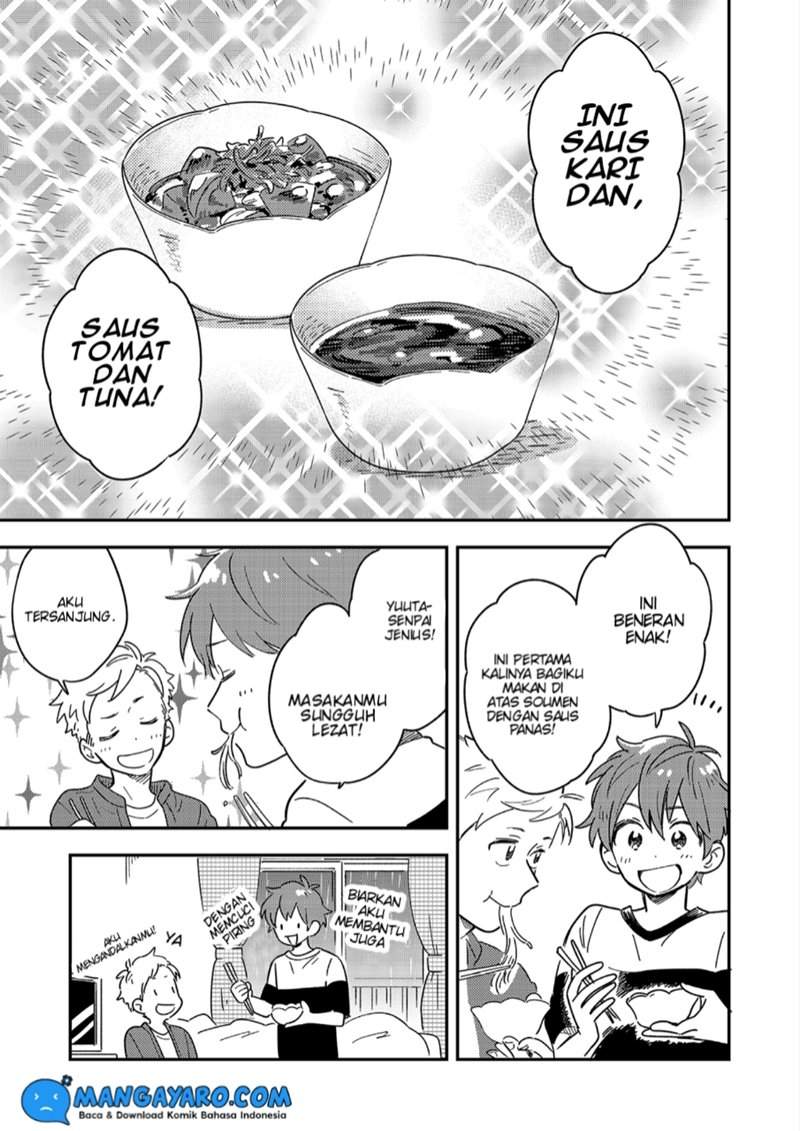 Halaman 10 dari Danshi Koukousei wa Kyou mo Onaka ga Suiteiru Chapter 1