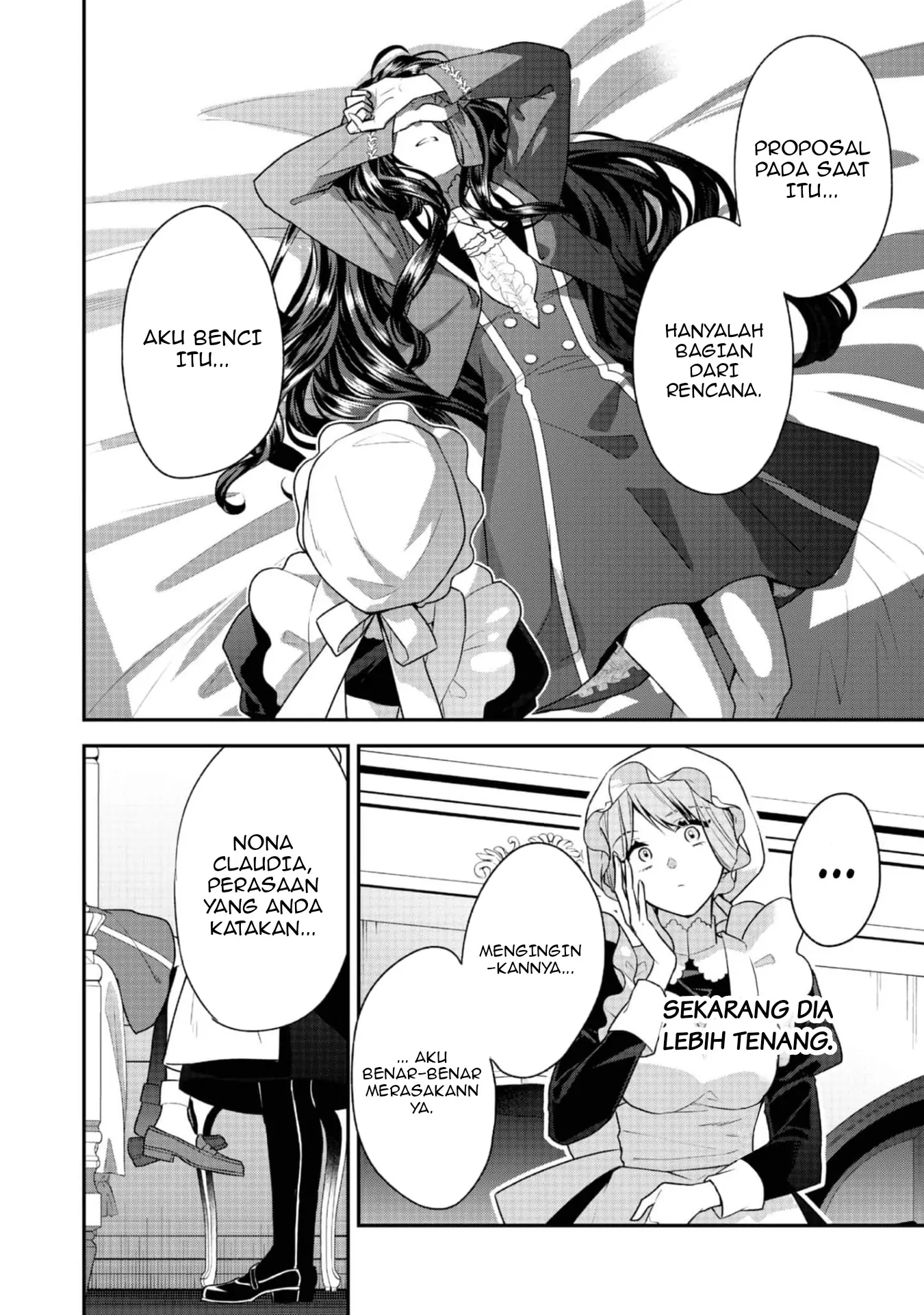 Halaman 14 dari Danzai Sareta Akuyaku Reijou wa, Gyakkou Shite Kanpeki na Akujo o Mezasu @COMIC Chapter 14