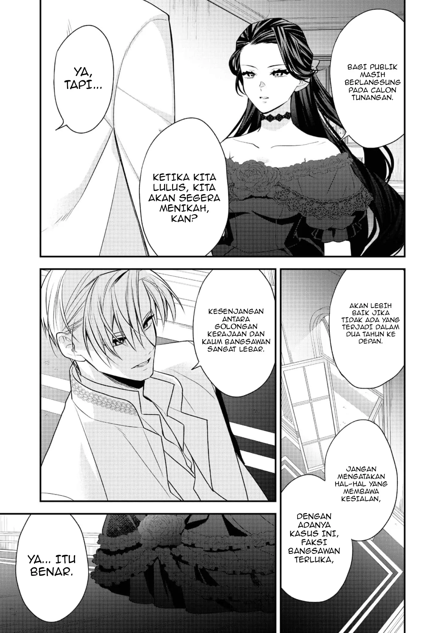 Halaman 34 dari Danzai Sareta Akuyaku Reijou wa, Gyakkou Shite Kanpeki na Akujo o Mezasu @COMIC Chapter 14