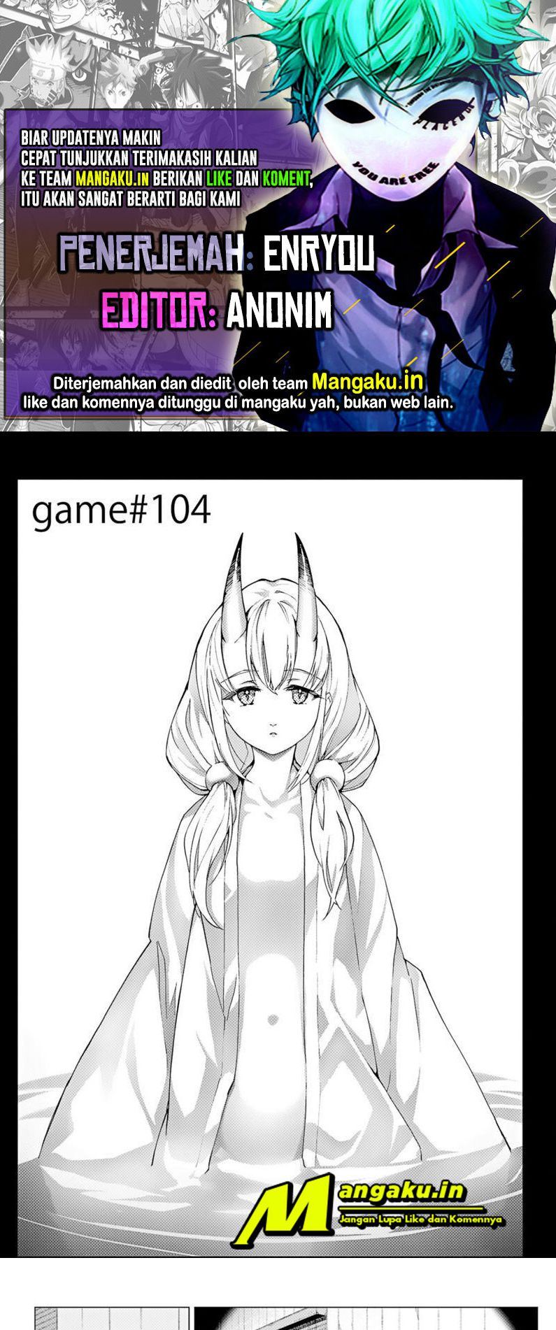 Halaman 1 dari Darwins Game Chapter 104.1