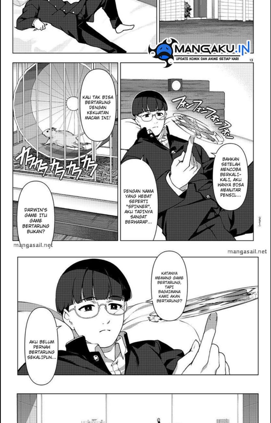 Halaman 14 dari Darwins Game Chapter 111.1