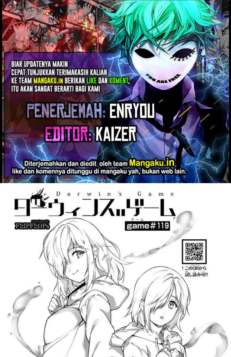 Halaman 1 dari Darwins Game Chapter 114