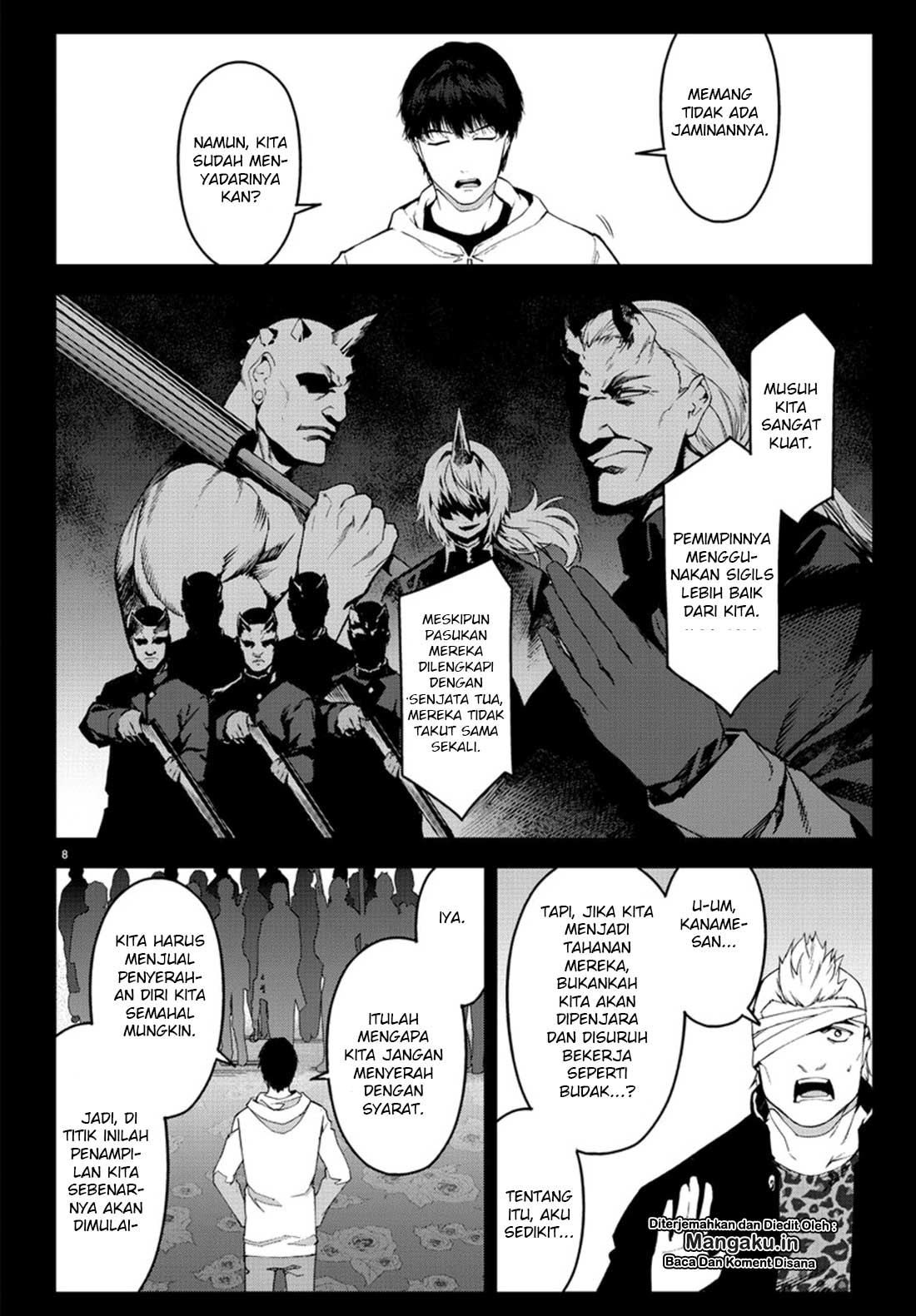 Halaman 8 dari Darwins Game Chapter 73