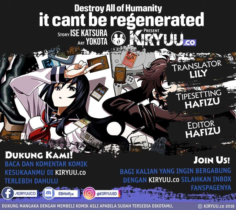 Halaman 1 dari Subete no Jinrui o Hakai Suru. Sorera wa Saisei Dekinai. Chapter 4