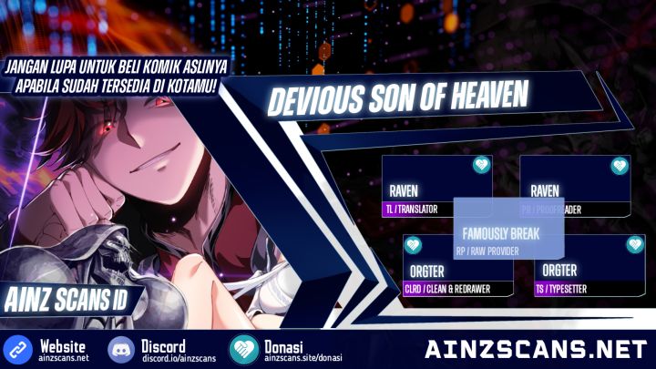 Halaman 1 dari Devious Son Of Heaven Chapter 158
