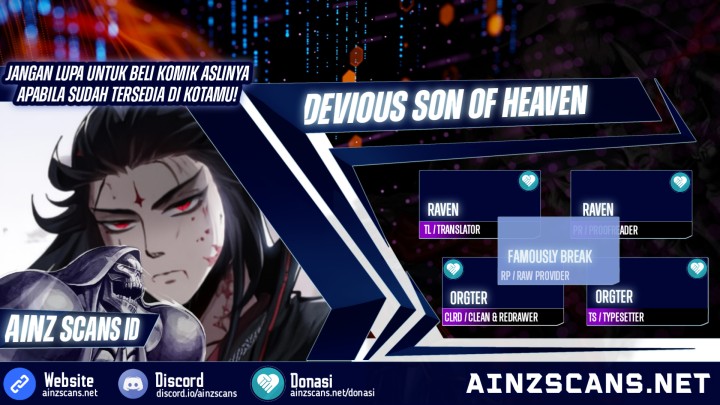 Halaman 1 dari Devious Son Of Heaven Chapter 77