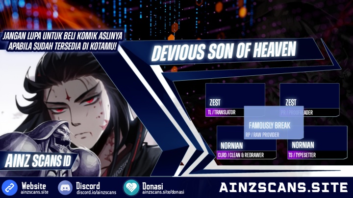 Halaman 1 dari Devious Son Of Heaven Chapter 8