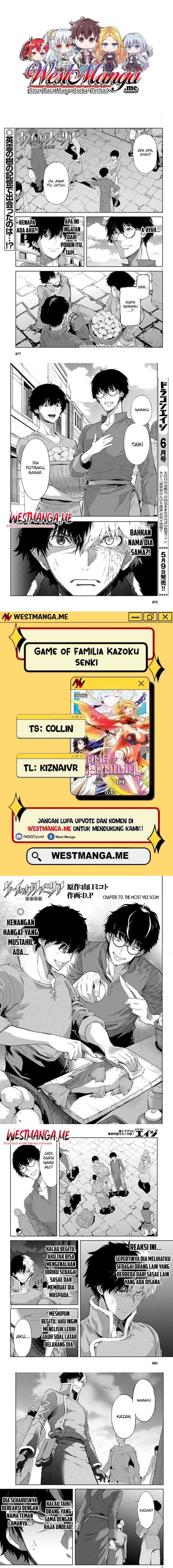 Halaman 1 dari Game of Familia: Kazoku Senki Chapter 72