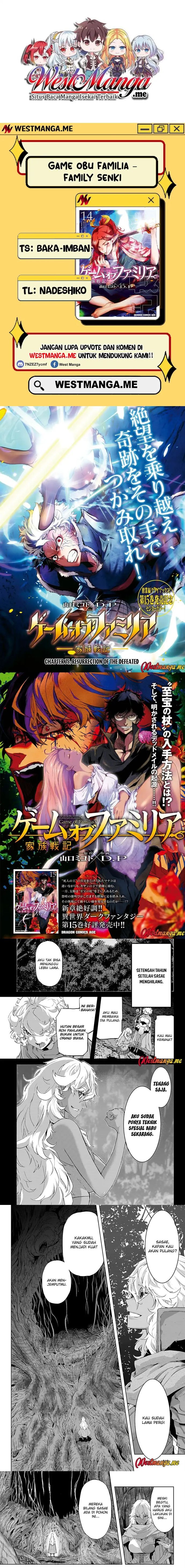 Halaman 1 dari Game of Familia: Kazoku Senki Chapter 75