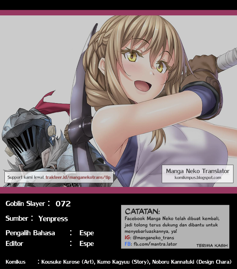 Halaman 20 dari Goblin Slayer Chapter 72