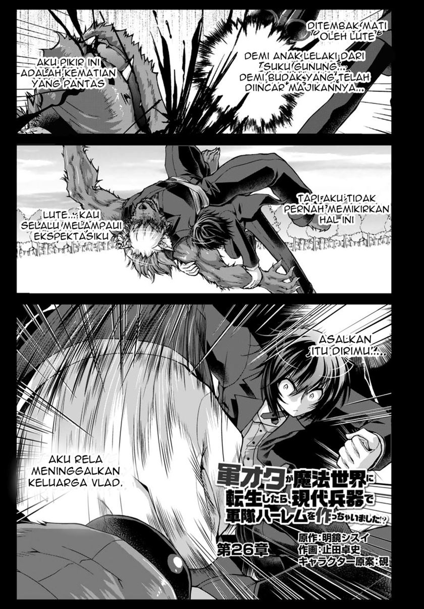 Gunota ga Mahou Sekai ni Tensei Shitara, Gendai Heiki de Guntai Harem o Tsukucchaimashita!? chapter 26 halaman 4