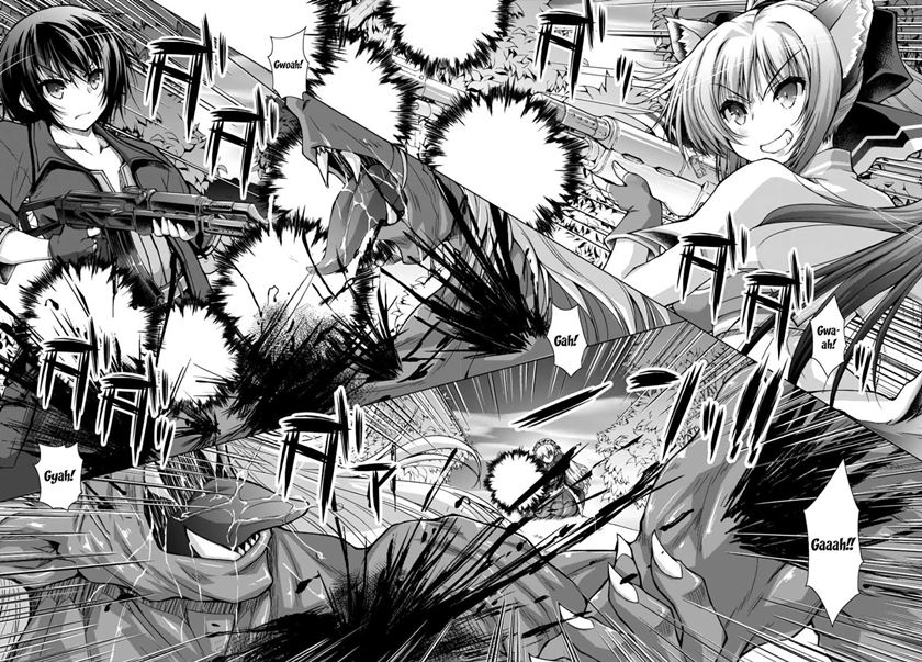 Gunota ga Mahou Sekai ni Tensei Shitara, Gendai Heiki de Guntai Harem o Tsukucchaimashita!? chapter 27 halaman 28