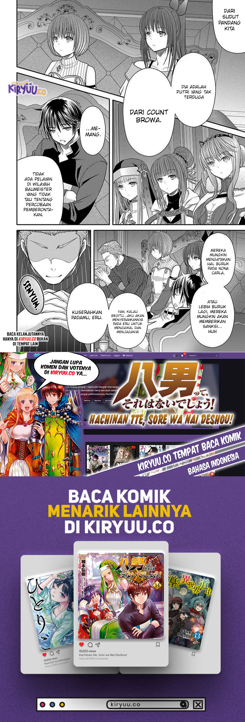 Halaman 25 dari Hachinan tte, Sore wa Nai Deshou! Chapter 101