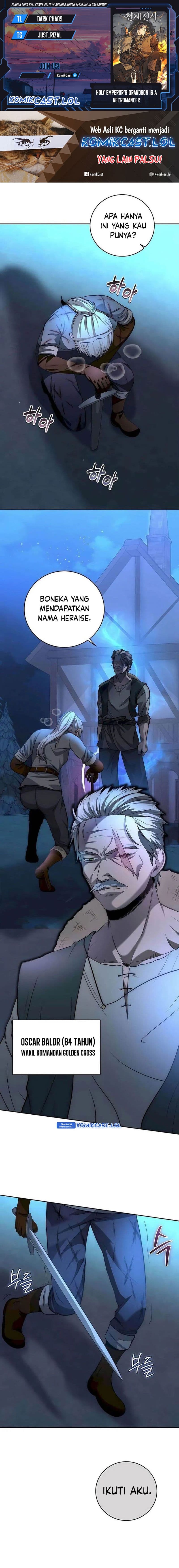 Halaman 1 dari Holy Emperor’s Grandson is a Necromancer Chapter 43
