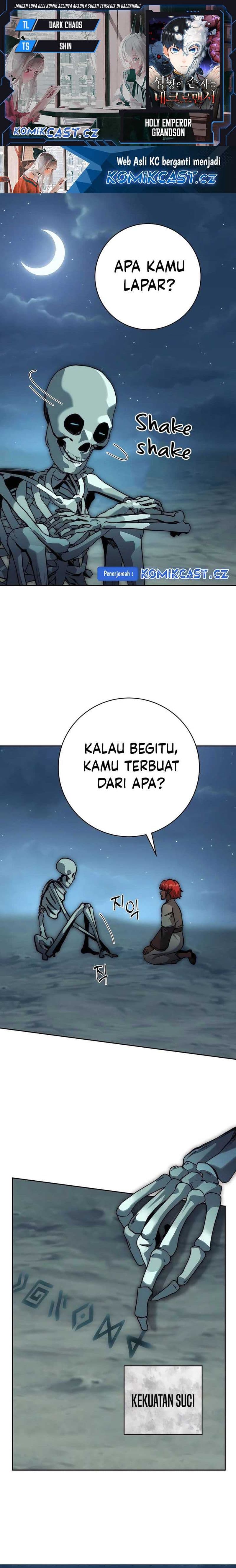 Halaman 1 dari Holy Emperor’s Grandson is a Necromancer Chapter 58