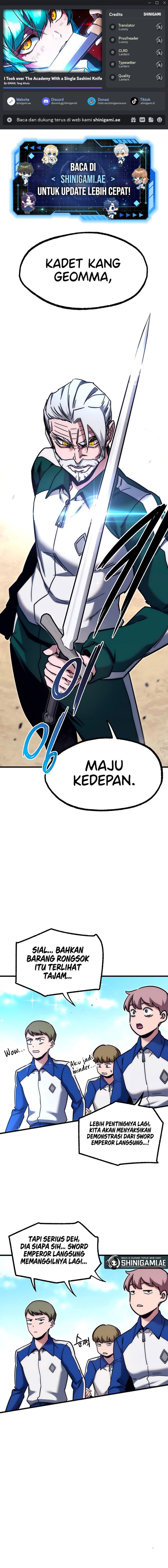 Halaman 1 dari I Took over The Academy With a Single Sashimi Knife Chapter 24
