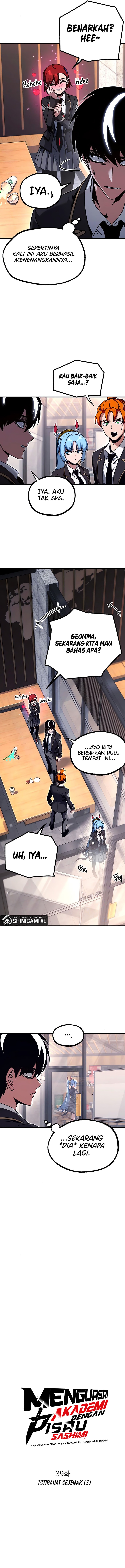 Halaman 10 dari I Took over The Academy With a Single Sashimi Knife Chapter 39
