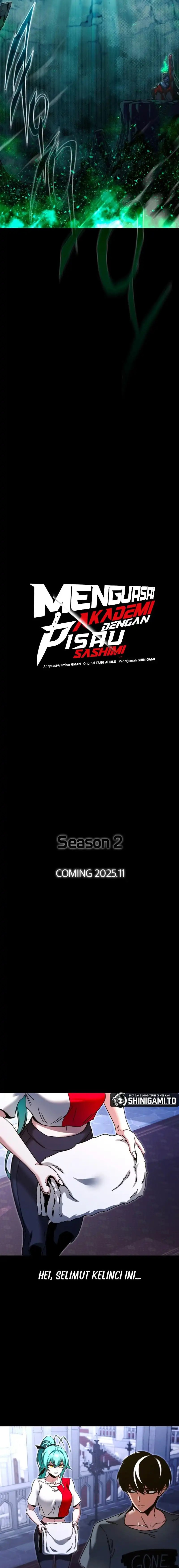 Halaman 16 dari I Took over The Academy With a Single Sashimi Knife Chapter 49.6