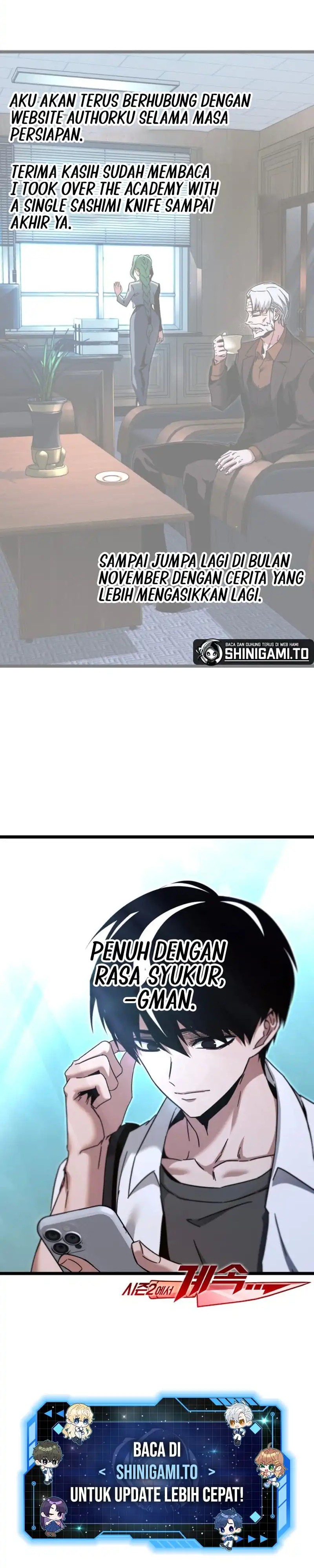 Halaman 20 dari I Took over The Academy With a Single Sashimi Knife Chapter 49.6
