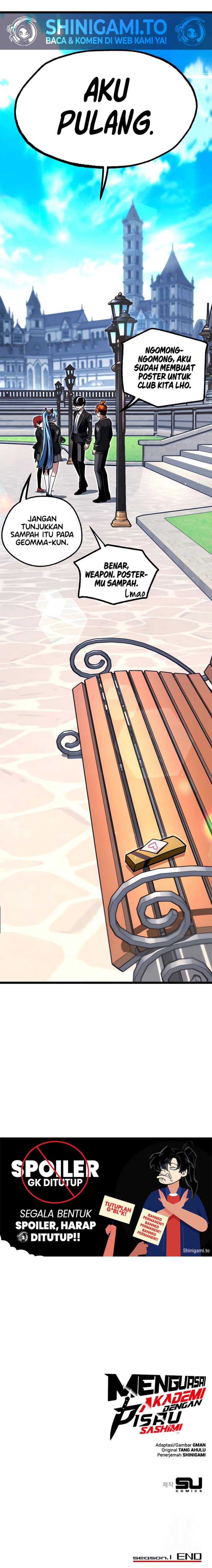 Halaman 21 dari I Took over The Academy With a Single Sashimi Knife Chapter 49