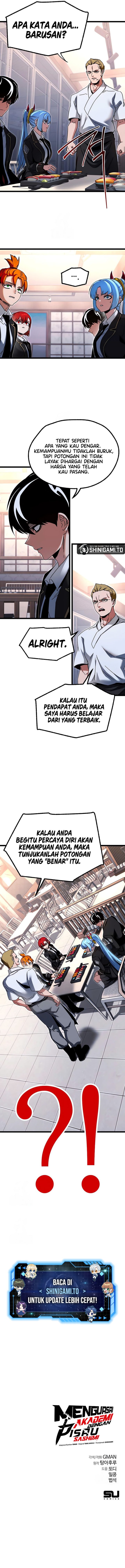 Halaman 18 dari I Took over The Academy With a Single Sashimi Knife Chapter 53
