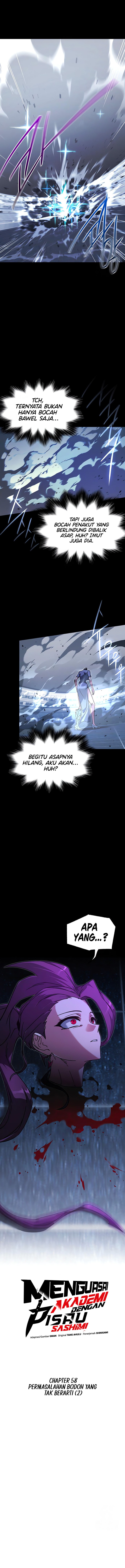 Halaman 6 dari I Took over The Academy With a Single Sashimi Knife Chapter 58