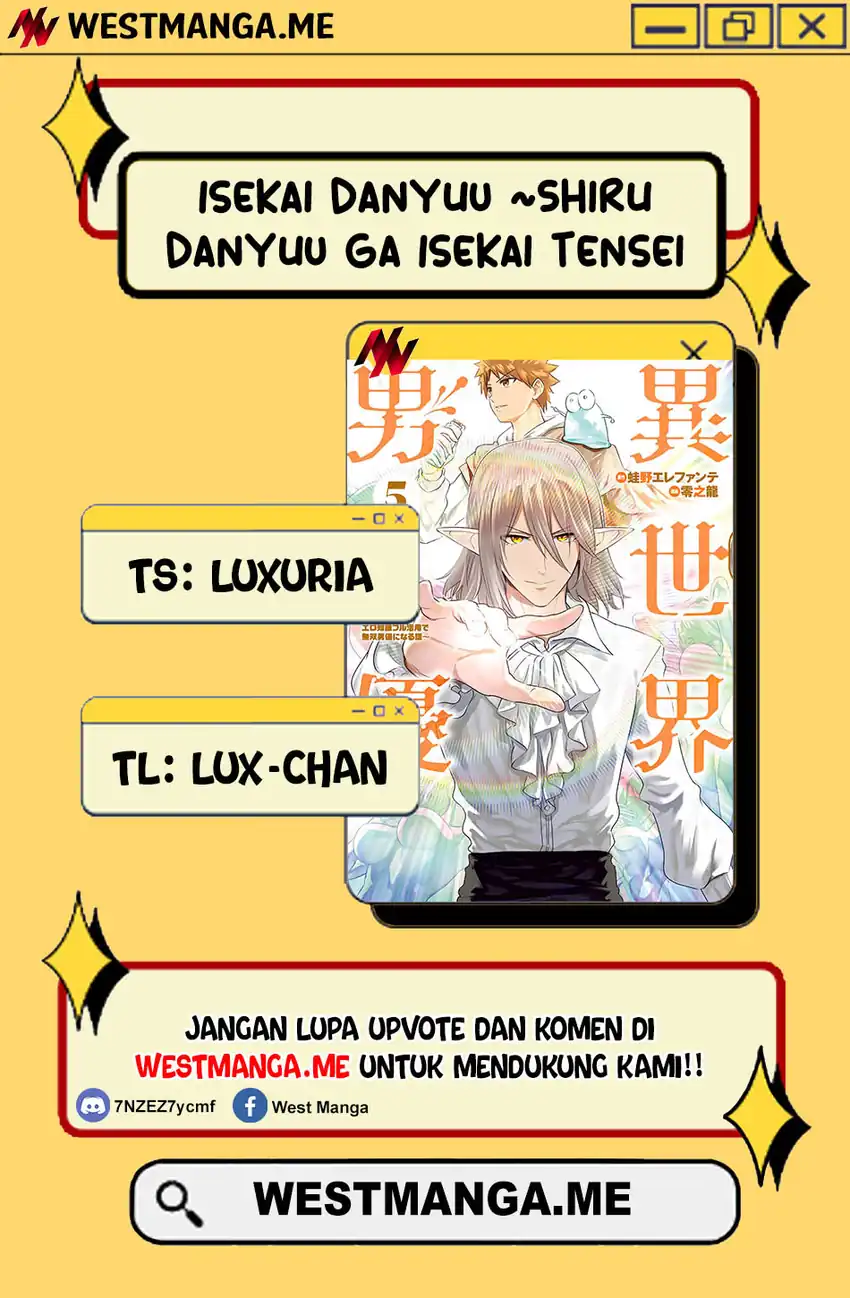 Halaman 1 dari Isekai Danyuu ~Shiru Danyuu ga Isekai Tensei shite Ero Chishiki Furu Katsuyo de Musou Danyuu ni naru Hanashi~ Chapter 38
