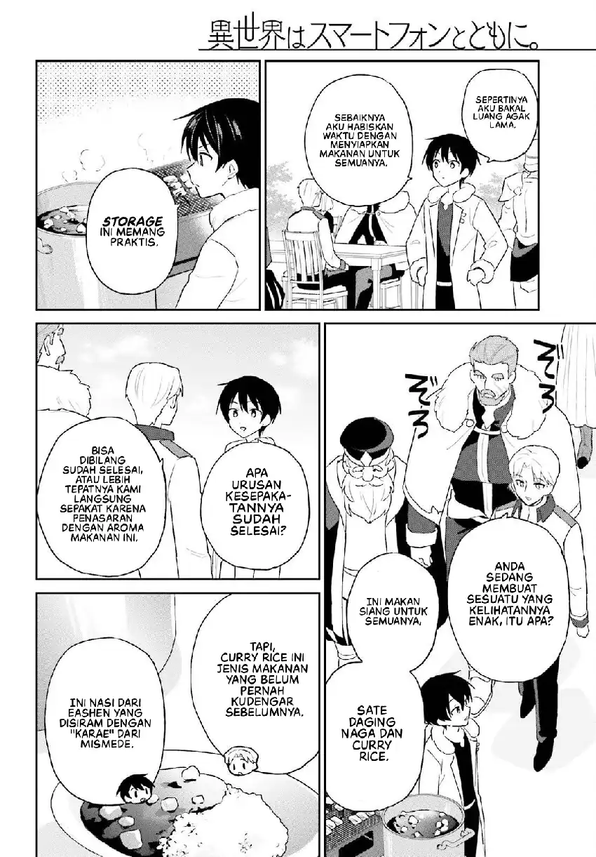 Halaman 3 dari Isekai wa Smartphone to Tomo ni. Chapter 109