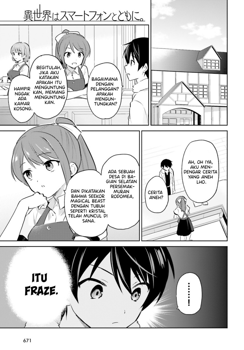 Halaman 1 dari Isekai wa Smartphone to Tomo ni. Chapter 68
