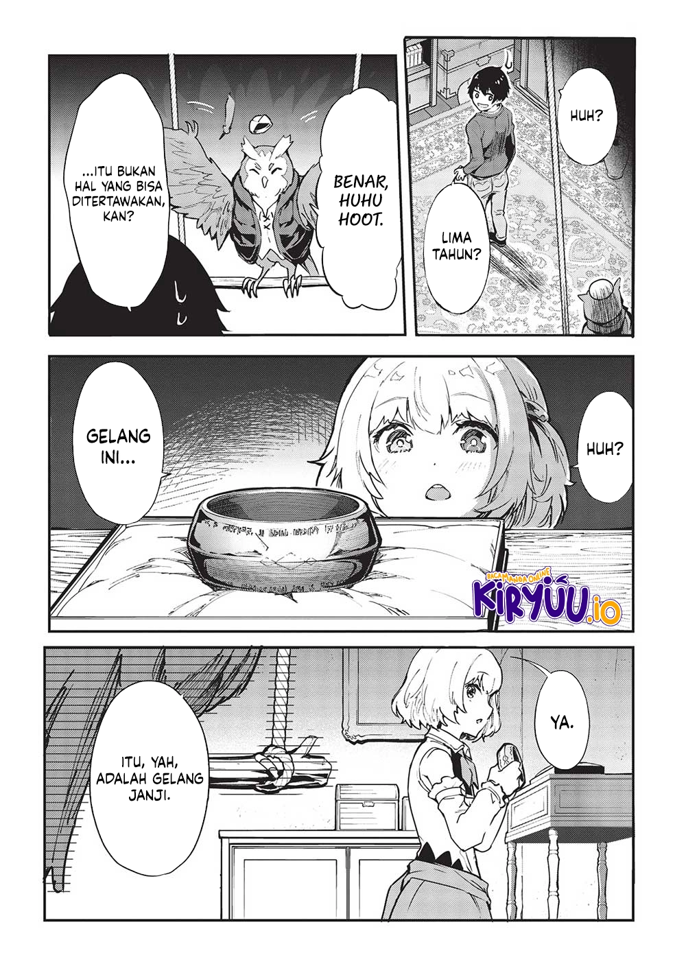 Halaman 4 dari Itsudemo Jitaku ni Kaerareru Ore wa, Isekai de Gyoushounin o Hajimemashita Chapter 46
