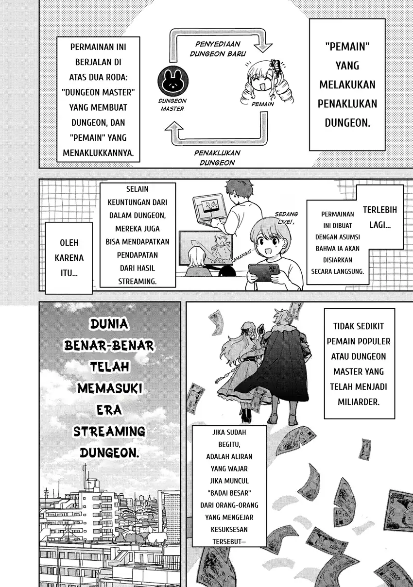 Halaman 24 dari Itsuka Ojousama ni Naritai-kei Dungeon Haishinsha ga Honmono no Ojousama ni Naru made Chapter 1