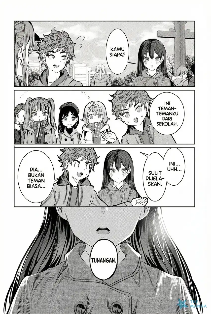 Halaman 9 dari Kimi wa Yakamashi Tojite yo Kuchi wo! Chapter 45