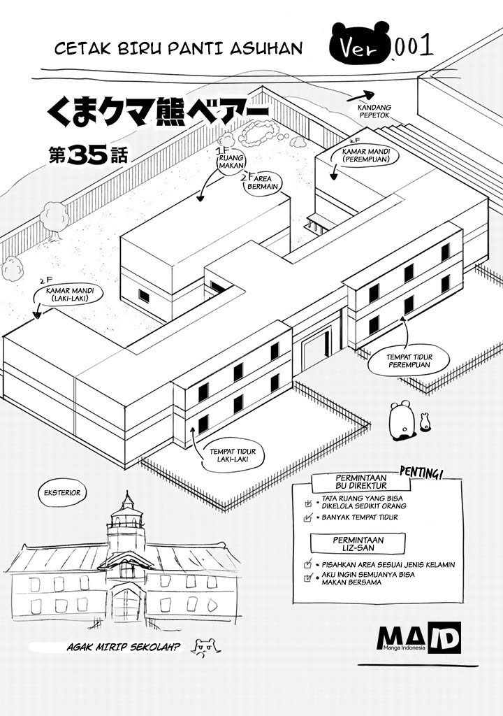 Halaman 2 dari Kuma Kuma Kuma Bear Chapter 35