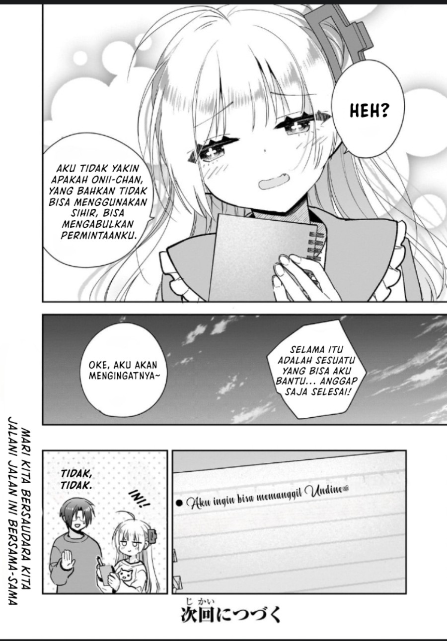 Halaman 36 dari Mahou wa Isekai ni Oite Kimashita. ~Tensai Madoushi Datta Imouto no Yowakute New Game~ Chapter 2