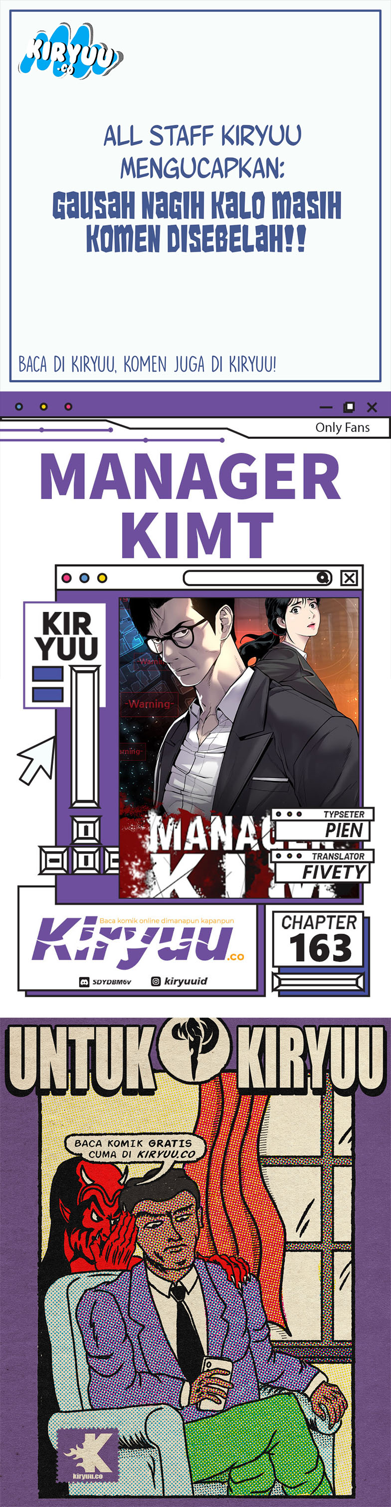 Halaman 1 dari Manager Kim Chapter 163