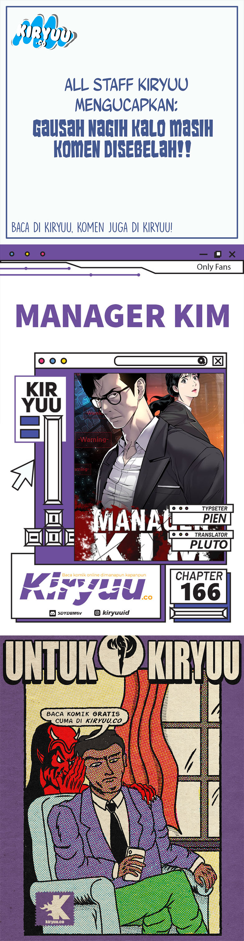 Halaman 1 dari Manager Kim Chapter 166