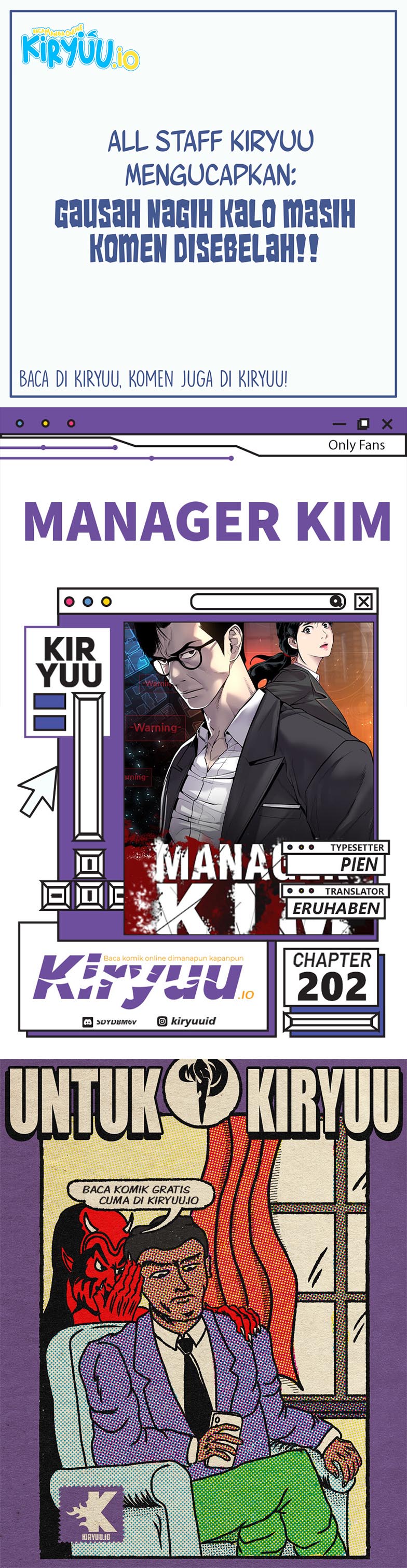 Halaman 1 dari Manager Kim Chapter 202