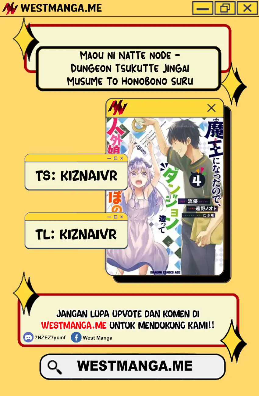 Halaman 1 dari Maou ni Natta node, Dungeon Tsukutte Jingai Musume to Honobono Suru Chapter 87.2